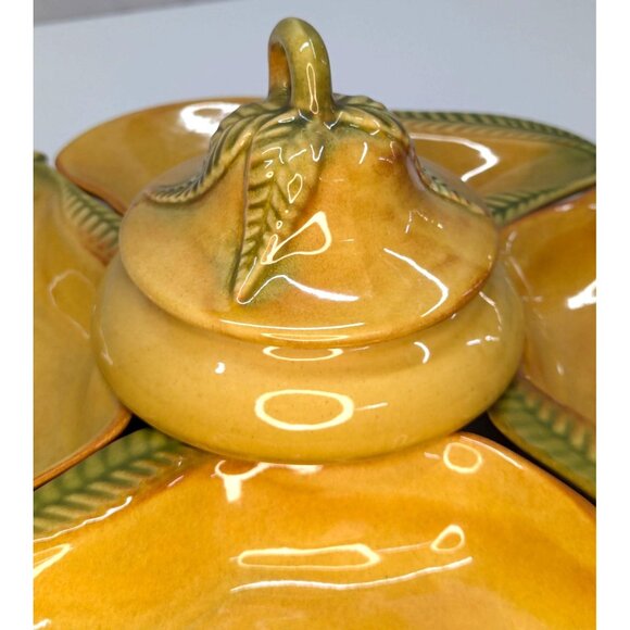 Vintage California Pottery USA 252 6 Piece Server  Pear Shaped  1950's - Picture 2 of 11